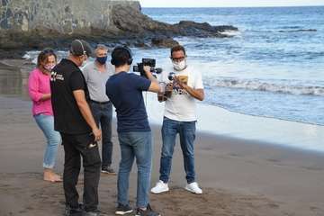 Grabación del reportaje del programa Buenas Tardes Canarias/TA.